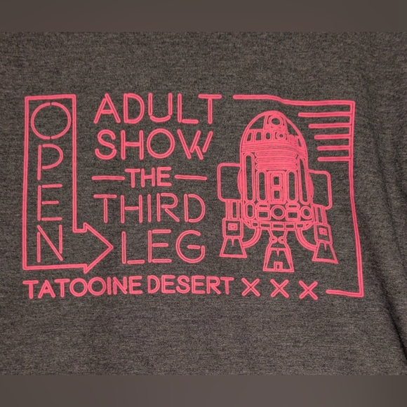 Star Wars Other - Gray T-Shirt Pink Graphic Print Open Adult Show The Third Leg Tatooine Desert M